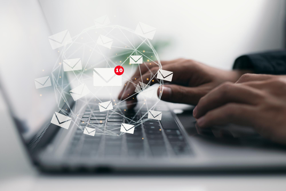 electronic-communication-graphics-concept-business-using-laptop-with-email-icon-email-inbox