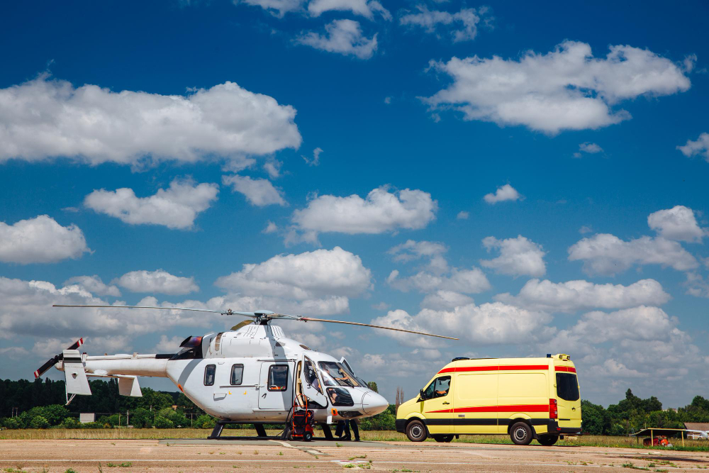 helicopter-ambulance-are-runway-transport-concept-medical-personnel